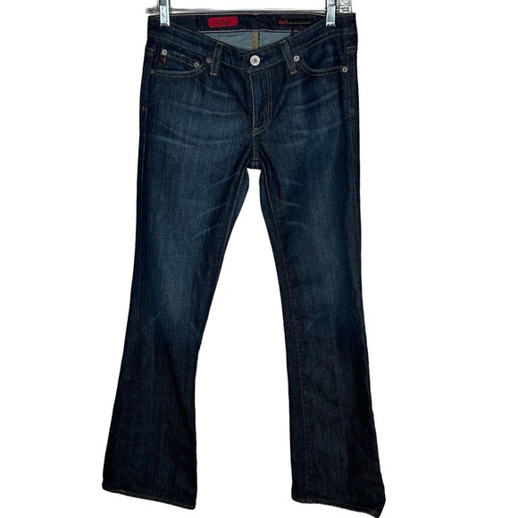 Ag Adriano Goldschmied Denim - AG Women's The Angel Jeans Size 27R Boot Cut Flare Embellished Pockets Low